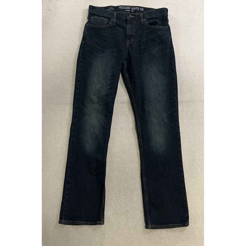 Mossimo Supply Co Jeans Mens Size 32x32 Blue Dark Wash Denim Cotton Straight Leg
